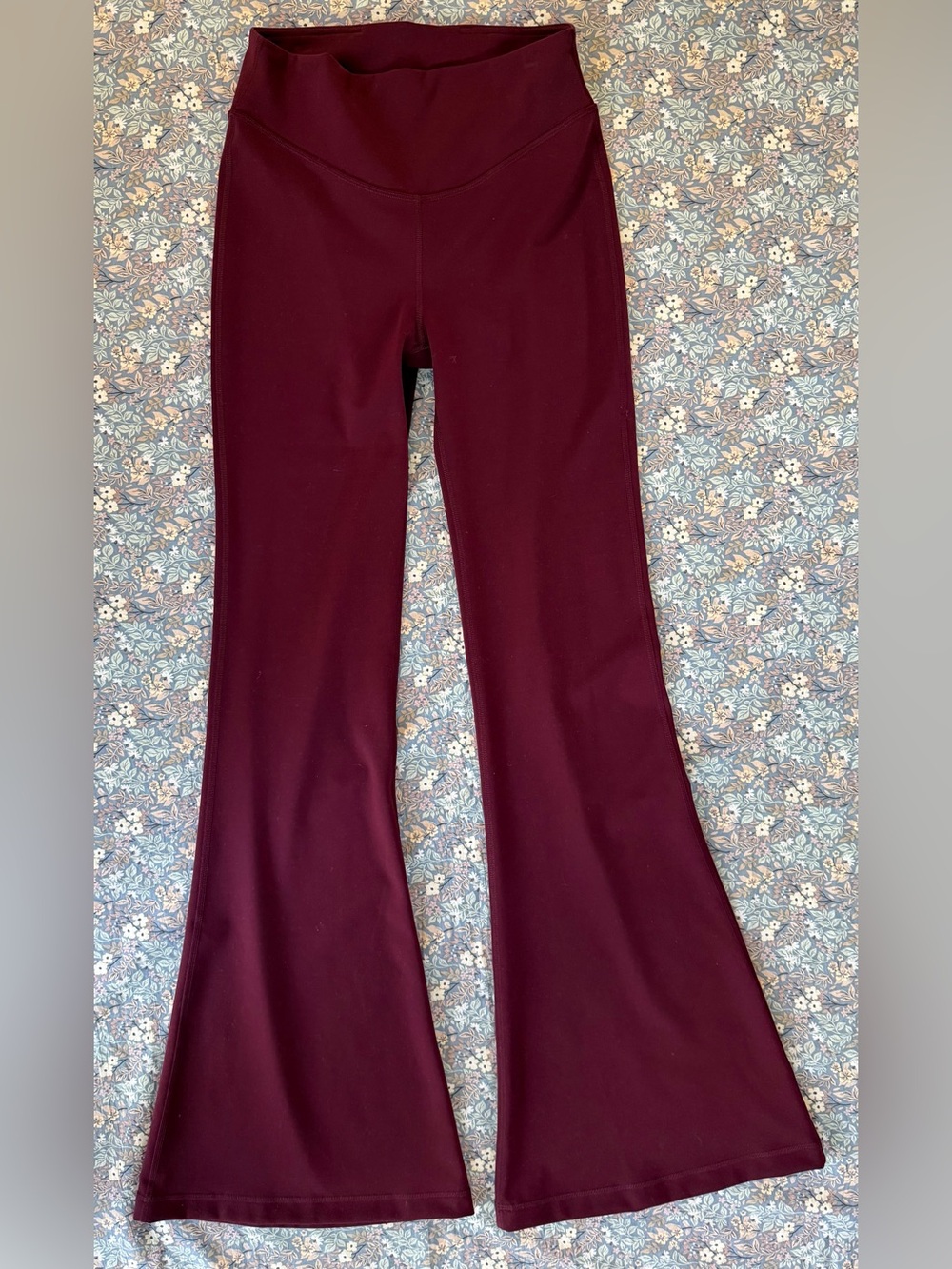 Lululemon Wunder Under SmoothCover Ultra-Flared High-Rise Yoga Pant- Garnet